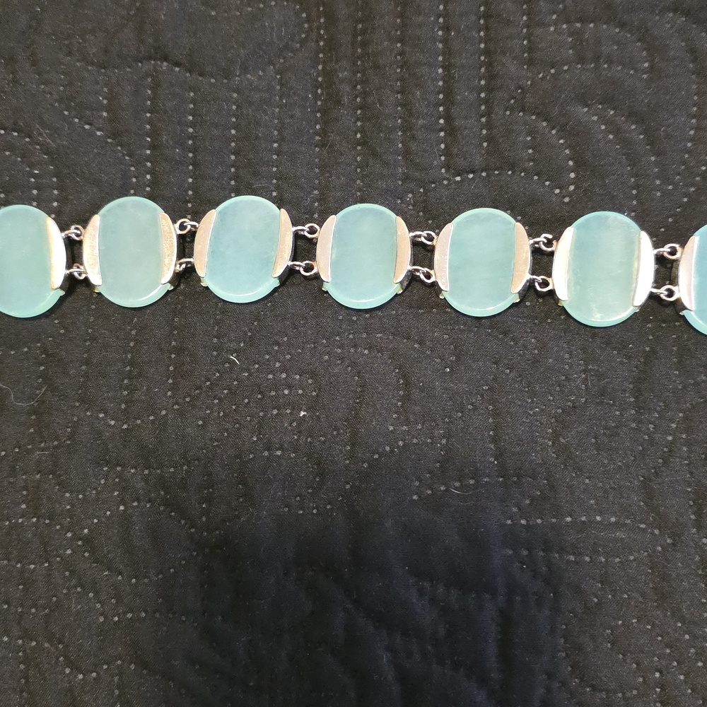 Blue Stone Silver Bracelet - Picture 4 of 4